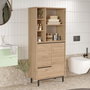 Hanah Home On9C-S Armario de Baño Nogal 74.8x161.6x35.5 cm